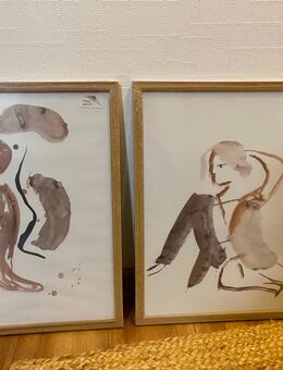 AQUARELL-BILD 30x40 - Hagen (Teutoburger Wald)