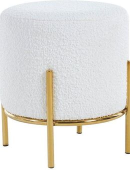 SalesFever Polsterhocker, mit Design-Gestell aus goldfarbenem Metall