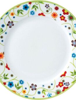 van Well Speiseteller Vario, (6 St), Porzellan, spülmaschinen- und mikrowellengeeignet, Ø 26,5 cm