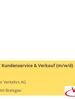 Mitarbeiter Kundenservice & Verkauf (m/w/d) Teilzeit - Freiburg (Breisgau)