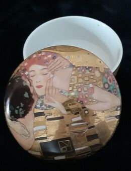 Dose Porzellan Gustav Klimt Der Kuss mut Deckel - Regenstauf