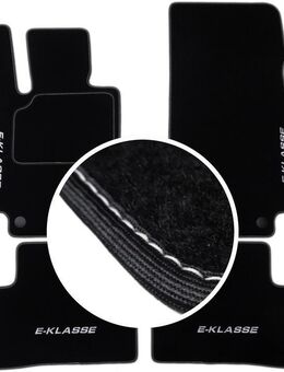 Handmade Premium Fußmatten Velour SET FARBWAHL für MERCEDES E Klasse W213 STICKEREI - Wuppertal