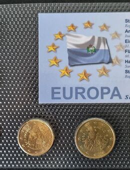 San Marino KMS Stempelglanz, 1 Euro, 50 Cent, 20 Cent, 5 Cent, 2 Cent, 1 Cent - Essen