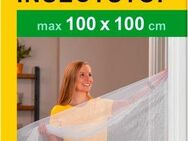 SCHELLENBERG Fliegengitter-Gewebe für Fenster ohne bohren, (Set, 1-St), Insektenschutz inkl. Befestigungsband, 100 x 100 cm, weiß, anthrazit