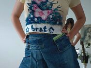 Süßes Top Shirt brat y2k coquette sommer festival pastell handmade schmetterling tribal - Berlin