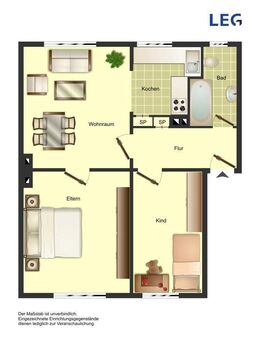 Attraktive 3-Zimmer-Etagenwohnung in Bocholt mit Parkettboden und Badewanne - Bocholt