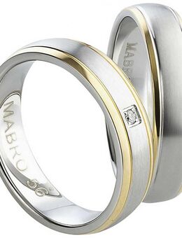 Edle Partnerringe Edelstahl bicolor AB836-AB837 - Aholming