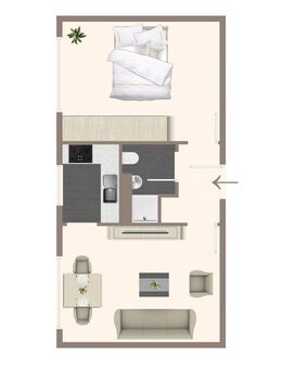 Renovierte 2 Zimmer Wohnung mit Einbauküche in ruhiger Lage - Halle (Saale)