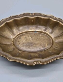 Messing Schwere Vintage Schale 2kg massiv 31x22x5,5cm Schüssel Deko Teller - Essen