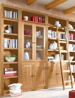 Home affaire Bücherwand Bergen, aus massivem schönen Kiefernholz, Breite 255 cm