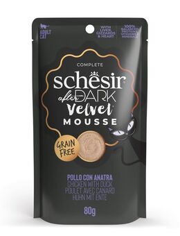 Schesir After Dark Velvet Mousse 12 x 80 g - Huhn mit Ente