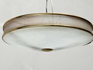 Mid Century Metal and Glass Plafoniere Ceiling Lamp 60er 50er - Hamburg Hamburg-Nord