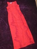 NEU * Edel * Animal  * Seiden- Chiffon * Georgette * Maxi * Etui * Kleid "NIENHAUS & LOTZ" Gr. 34- 36/ XS- S * rot Töne * in 88499