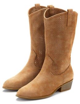 LASCANA Westernstiefel Sommer Boots, Ankle Stiefelette, Schlupfstiefel, Cowboy-Look, Cut-Outs