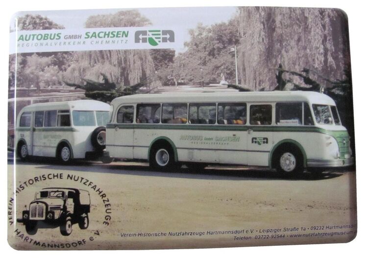 Autobus GmbH Sachsen - Regionalverkehr Chemnitz - Blechpostkarte - Doberschütz
