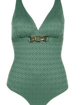 NEU mit ETIKETT * Stylisch * ausgefallen * Badeanzug * Body * Einteiler "CALZEDONIA" Modell: AMELIA * Gr. 44- 46/ XL * Cup B * Palm- green- grün * - Riedlingen