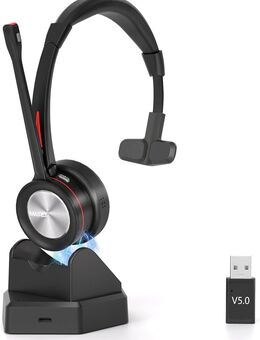 Bluetooth 5.2 Headset mit Mikrofon Noise Canceling Wireless Heads - Berlin Neukölln