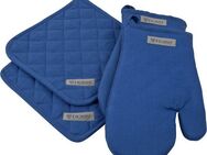 ROSS Topflappen Exclusiv, (Set, 4-tlg), 2x Topflappen und 2x Grillhandschuh, 100% Baumwolle