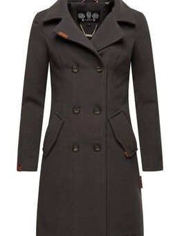Marikoo Wollmantel Nanakoo edler Damen Trenchcoat in Woll-Optik