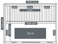 Sanotechnik Infrarotkabine NEW YORK, BxTxH: 120 x 150 x 190 cm, für 3 Personen