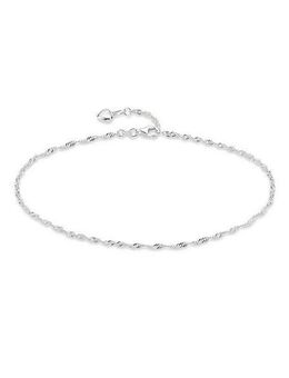 Bruno Banani Fußkette Schmuck Geschenk Silber 925 Körperschmuck Singapurkette Herz, Made in Germany
