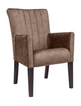 Home affaire Armlehnstuhl King, Esszimmerstuhl, Beingestell Massivholz Eiche oder Buche wengefarben