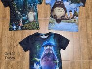 Gr.122 3 dünne Sommer T-Shirts mit Totoro beidseitig - Leipzig