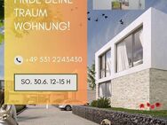 Infotag, So. 30.6., 12-15h! Helle 4-Zi-Gartenwohnung im Oberschoss mit Terrasse (Hanglage)! - Wolfsburg