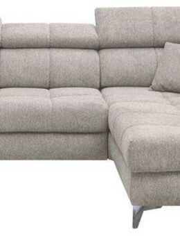 ED EXCITING DESIGN Ecksofa Sydney L-Form mit Bettfunktion, Bettkasten, Kopfteilverstellung, motorischer Sitztiefenverstellung, USB-Port & 2 Zierkissen
