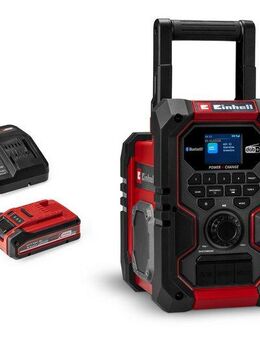 Einhell Akku-Radio TE-CR 18 Li (1x 4,0 Ah PLUS) Baustellenradio (Digitalradio (DAB), FM-Tuner, FM-Tuner mit RDS, Inkl. Akku und Ladegerät)
