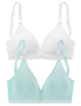 petite fleur Soft-BH (Packung, 2 Stück) ohne Bügel, in zierlichem Triangel Look