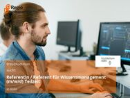Referentin / Referent für Wissensmanagement (m/w/d) Teilzeit - Köln