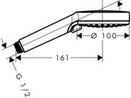 hansgrohe Handbrause Crometta, 10cm, Weiß/chrom