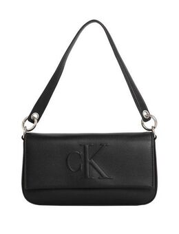 Calvin Klein Jeans Schultertasche SCULPTED FLAP SHOULDER POUCH25, Abendtasche, Damen Handtasche mit CK Prägung