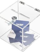 HMF Acryl Spendenbox mit Blatteinschub & Schloss DIN A5 #46917 in 75217