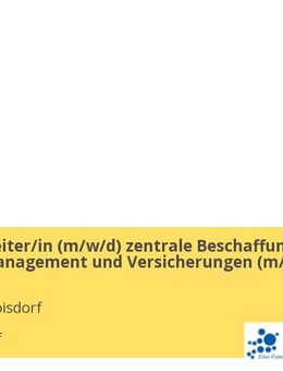 Sachbearbeiter/in (m/w/d) zentrale Beschaffung, Vertragsmanagement und Versicherungen (m/w/d) - Troisdorf