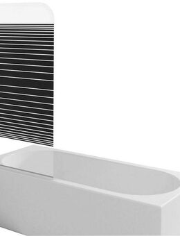 Marwell Badewannenfaltwand White Stripes, Einscheibensicherheitsglas, (1 tlg), mit Sichtschutz