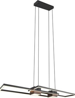 TRIO Leuchten LED Pendelleuchte ALBANY, LED Hängelampe Wohnzimmer mit Fernbedienung, dimmbar, CCT, Dimmfunktion, LED fest integriert, warmweiß - kaltweiß, Lichtfarbe einstellbar, Memoryfunktion, Nachtlicht, up-and-down Licht