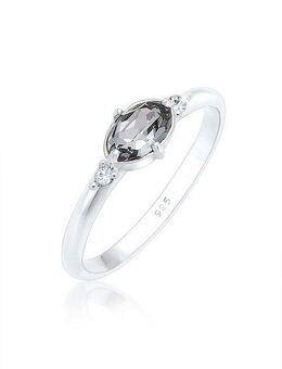 Elli Verlobungsring Bandring Kristalle 925 Silber