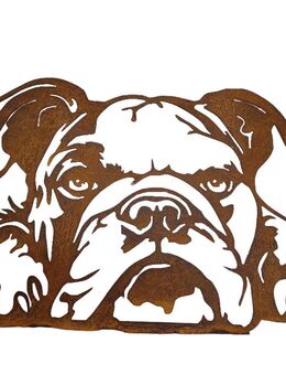 Edelrost engl. Bulldogge zum Stellen für Innen - Kraftisried
