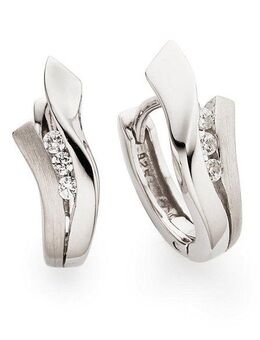 Bruno Banani Paar Creolen Schmuck Geschenk Silber 925 Ohrschmuck Ohrringe, mit Zirkonia (synth)