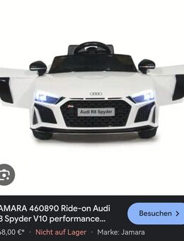 lizenziertes 12V-Kinderfahrzeug. Das Modell ist dem Audi R8 Spyder. - Leipzig Südost