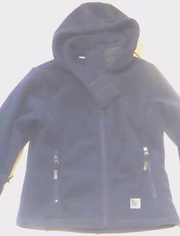 Warme Kapuzenweste Fleece Kinder Weste Jungen 140 Kapuze Kinnschutz dunkelblau neuwertig - Amberg