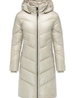 Ragwear Wintermantel Rebelka Shiny Glänzender Winter Steppmantel mit Kapuze