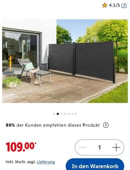 2* Doppel Seitenmarkise Original verpackt - Bremerhaven