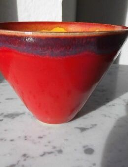 Keramik Schale Kunsthandwerk rot orange Handarbeit Deko 4,- - Flensburg