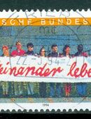 Bund gestempelt Nr. 1725 f19 Plattenfehler nach Schantl Plattenfehlerkatalog „ blauer Strich oberhalb der „0“ der Wertziffer „100“ im weißen Feld. in 32457