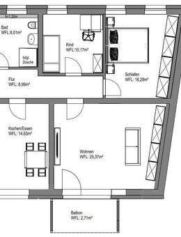 Ihr neues modernes Zuhause - 3 Zimmer im 1. Stock mit Balkon! - Stadtroda