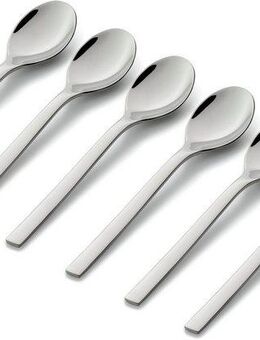 WMF Kaffeelöffel Nuova, Löffel-Set (6 Stück), 13,5 cm, Cromargan® Edelstahl Rostfrei 18/10, spülmaschinenfest