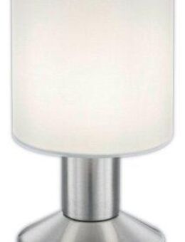 TRIO Leuchten LED Tischleuchte Garda, LED wechselbar, Warmweiß, Tischlampe mit ON/OFF Touchsteuerung, inkl 1xE14 3W, Ø 9cm Höhe 18 cm